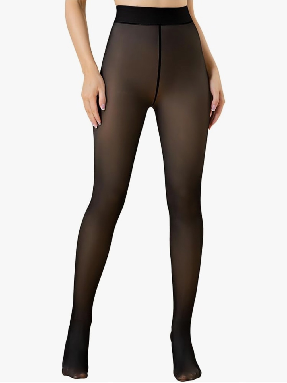Amazon Black Sheer High-Waist Leggings